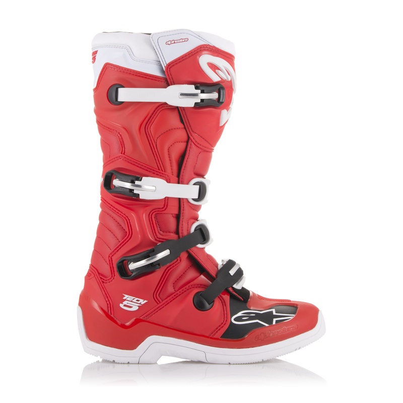 ALPINESTARS TECH 5 BOOTS RED/WHITE SZ 10 2015015-32-10
