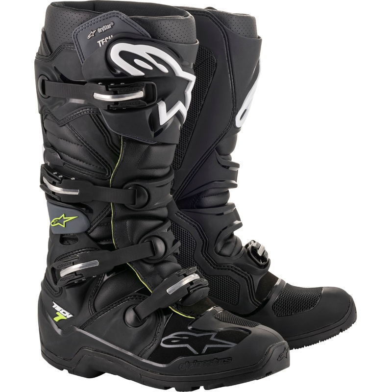 ALPINESTARS TECH 7 ENDURO DS BOOTS BLACK/GREY SZ 08 2012620-106-8