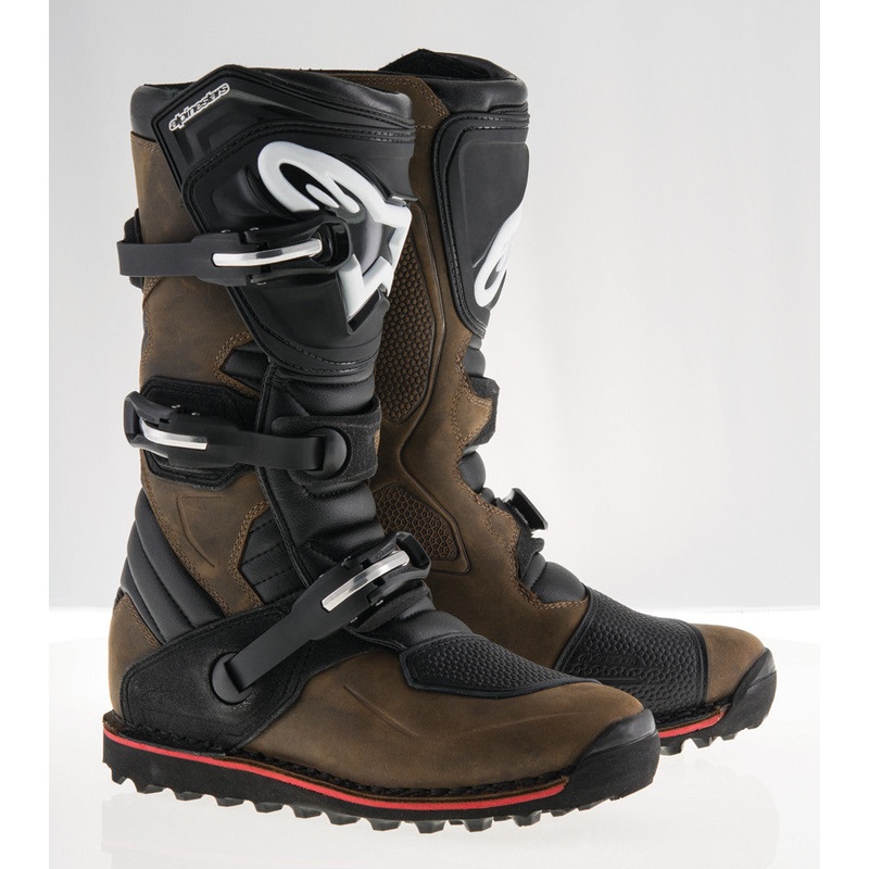 ALPINESTARS TECH-T BOOTS BROWN OILED LEATHER SZ 07 2004017-818-7