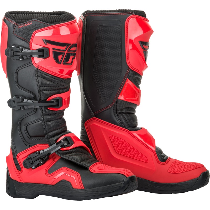 FLY RACING MAVERIK BOOTS RED/BLACK SZ 10 364-67310