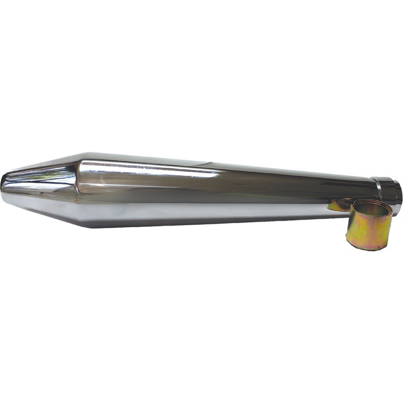 EMGO 19" SHORTY HOOLIGAN MUFFLER CHROME 80-84032