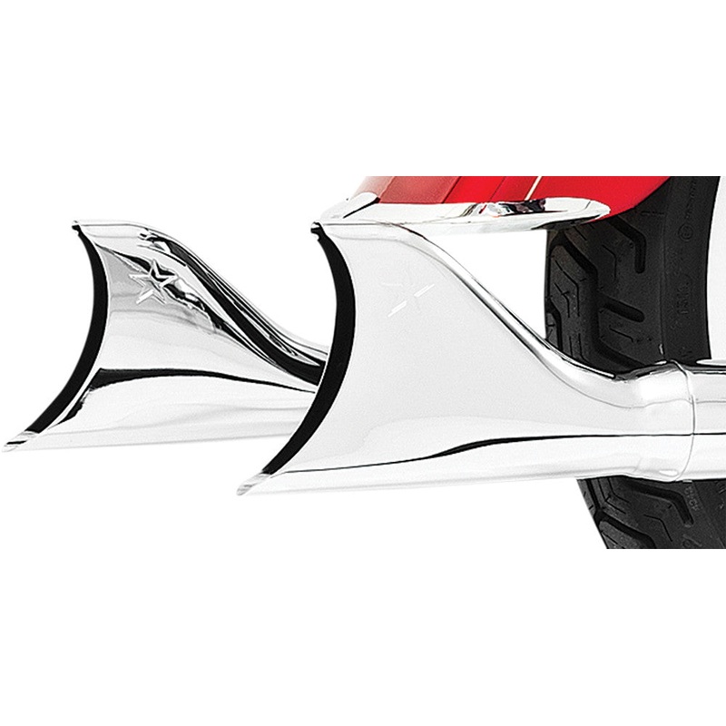 FREEDOM END CAP 2.5" SHARK TAIL CHROME AC00034