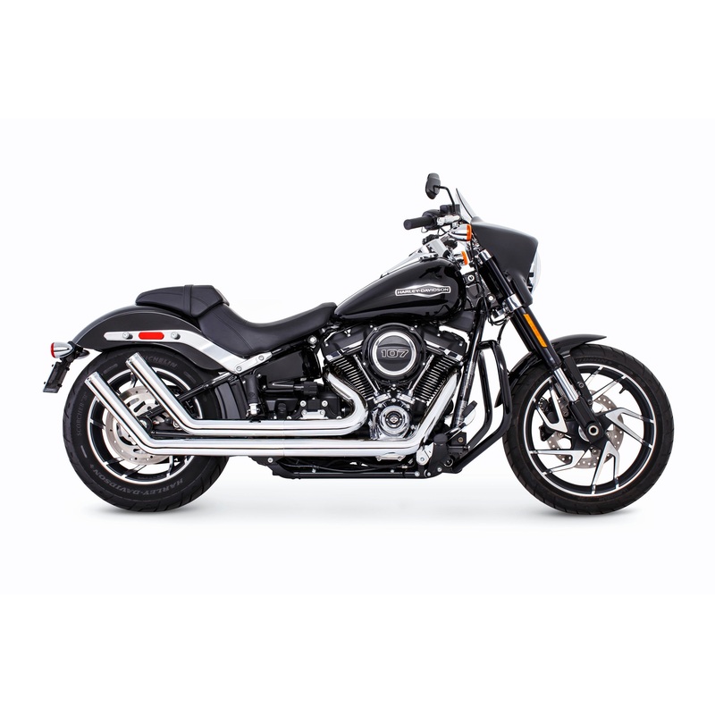 FREEDOM UPSWEEP W/STAR END CAP CHROME W/CHROME TIP M8 SOFTAIL HD00758