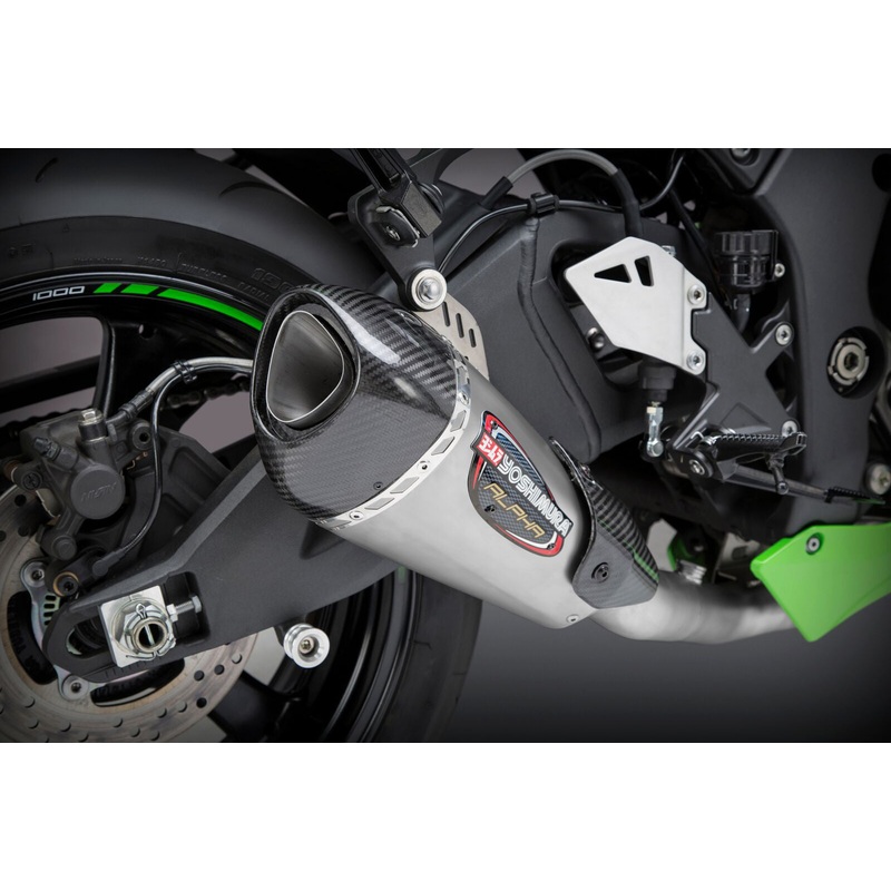 YOSHIMURA EXHAUST RACE ALPHA-T 3QTR SLIP-ON SS-SS-CF 14182CP520