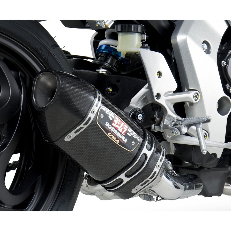YOSHIMURA EXHAUST RACE R-77 3QTR SLIP-ON SS-CF-CF 1210040220