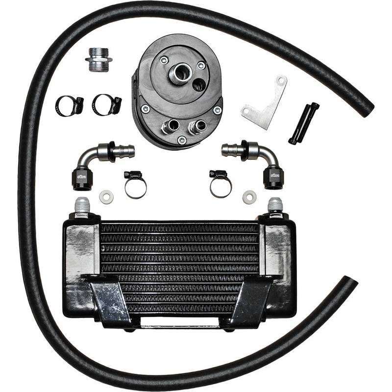 JAGG LOWMOUNT 10-ROW OIL COOLER BLACK 750-2400