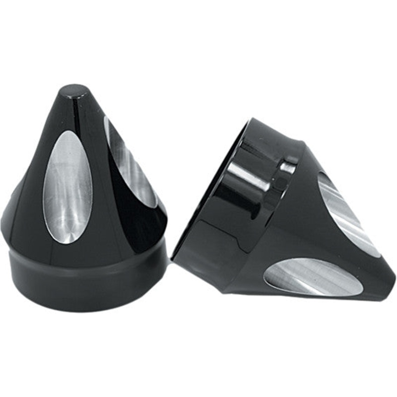 AVON AXLE NUT COVER SPIKE BLACK 1" AXL-SPK-ANO