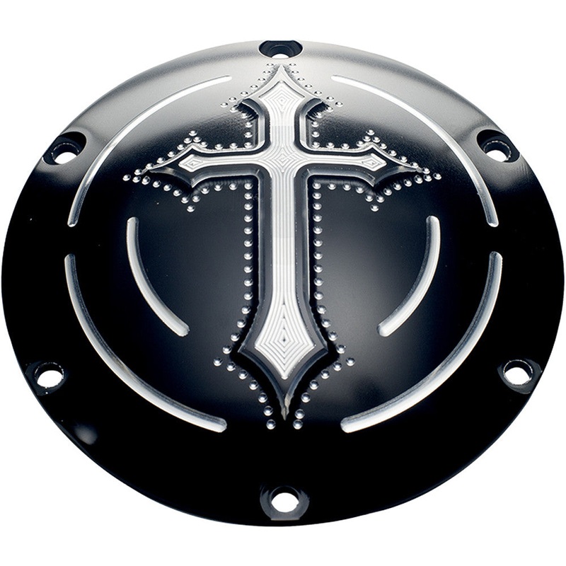 PREC. BILLET DERBY COVER DARKSIDE BLACK DRK-230-SPT-BLK