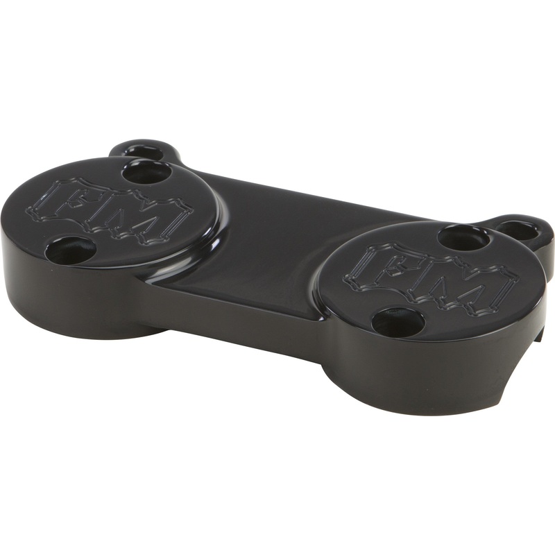 FORBIDDEN RISER TOP CLAMP BLACK W/GAUGE MOUNT TABS 825-05011