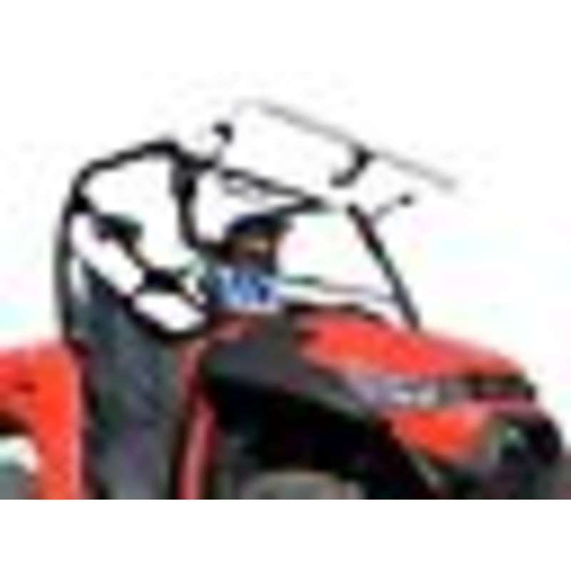 SuperATV Heavy Duty Scratch Resistant Flip Windshield for Kymco UXV 450i (2015+)