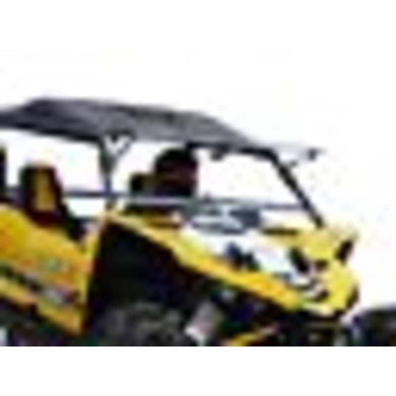 SuperATV Heavy Duty Scratch Resistant Flip Windshield for Yamaha YXZ (2016-2018)