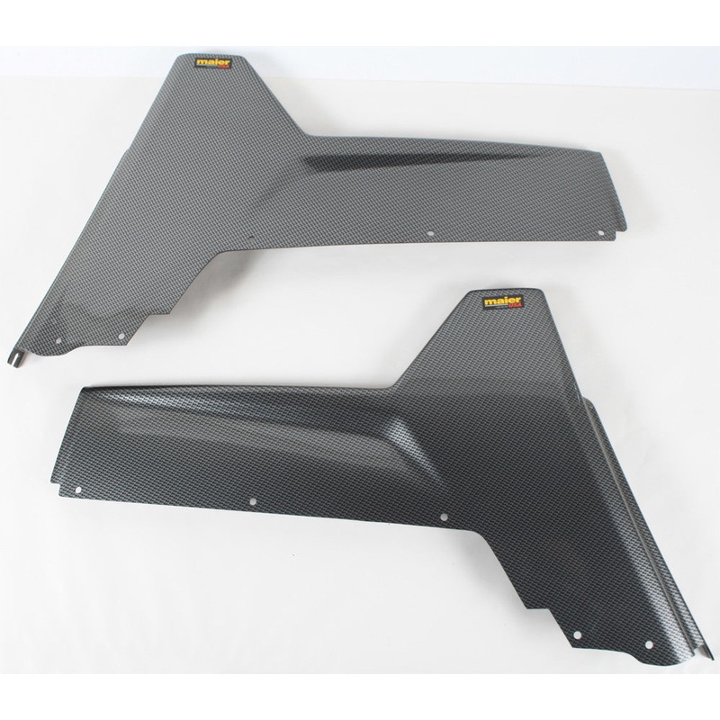 MAIER REAR FENDERS BLK CARBON RZR 19475-30