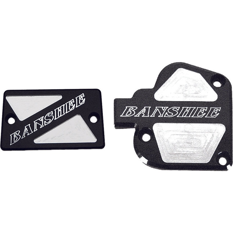 MODQUAD THROTTLE & BRAKE COVER SET BLACK LOGO BANSHEE TSET1-BBLK