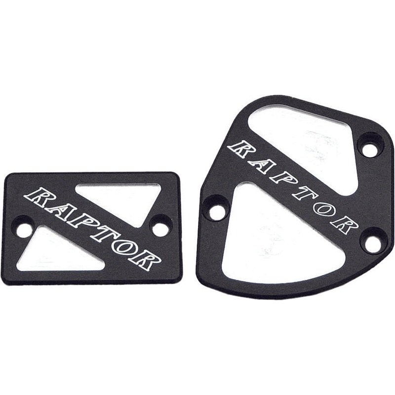 MODQUAD THROTTLE & BRAKE COVER SET BLACK LOGO RAPTOR TSET1-RBLK