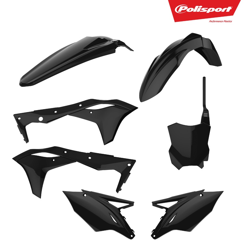 POLISPORT PLASTIC BODY KIT BLACK 90715