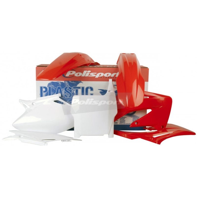 POLISPORT PLASTIC BODY KIT RED/WHITE 90109