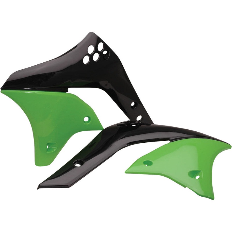 ACERBIS RADIATOR SHROUDS BLACK/GREEN 2043740215