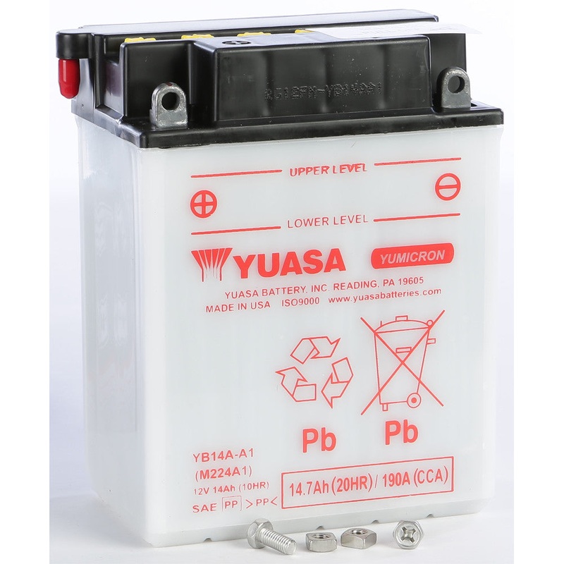 YUASA BATTERY YB14A-A1 CONVENTIONAL YUAM224A1