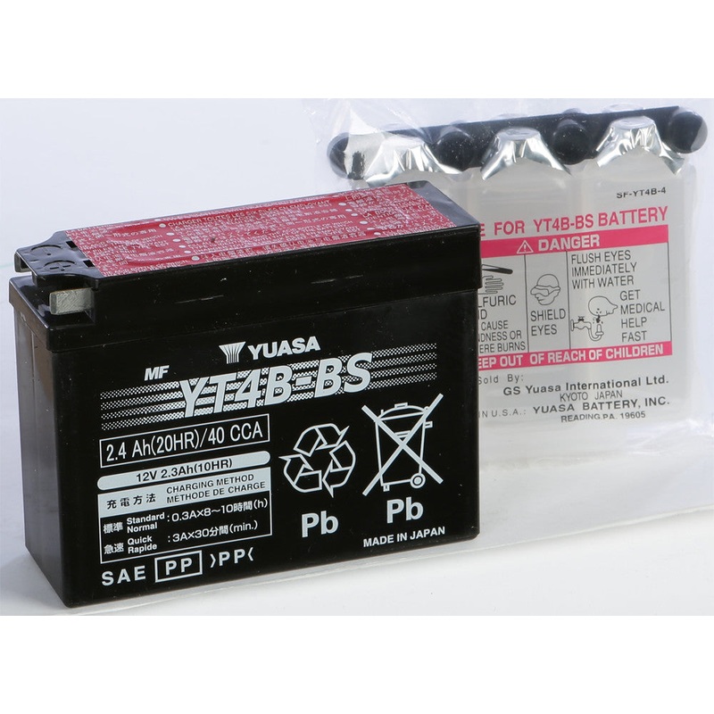 YUASA BATTERY YT4B-BS MAINTENANCE FREE YUAM62T4B