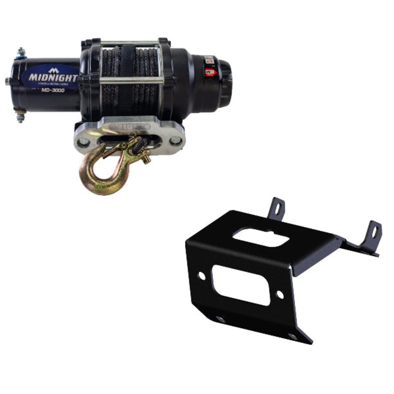 3000LB Viper Midnight Synthetic Rope Winch Kit For The Honda Foreman TRX520 (all models)