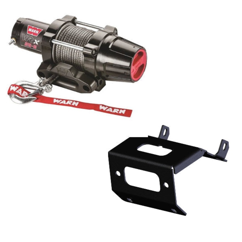 WARN VRX 25-S Synthetic Rope 2500LB Winch Kit for Honda Rancher TRX420 FA** (Solid Axle ONLY) 2014