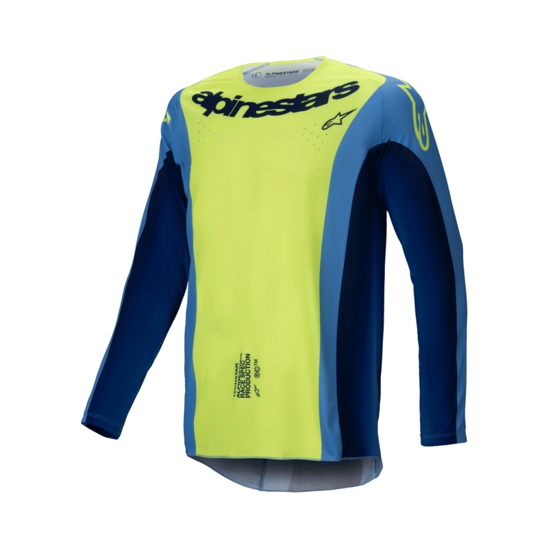 Alpinestars 2025 Techstar Melt Jersey - Fluro Yellow Blue