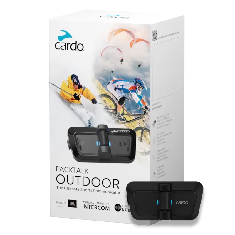 Cardo PACKTALK OUTDOOR (JBL Audio) Bluetooth Intercom - BLACK