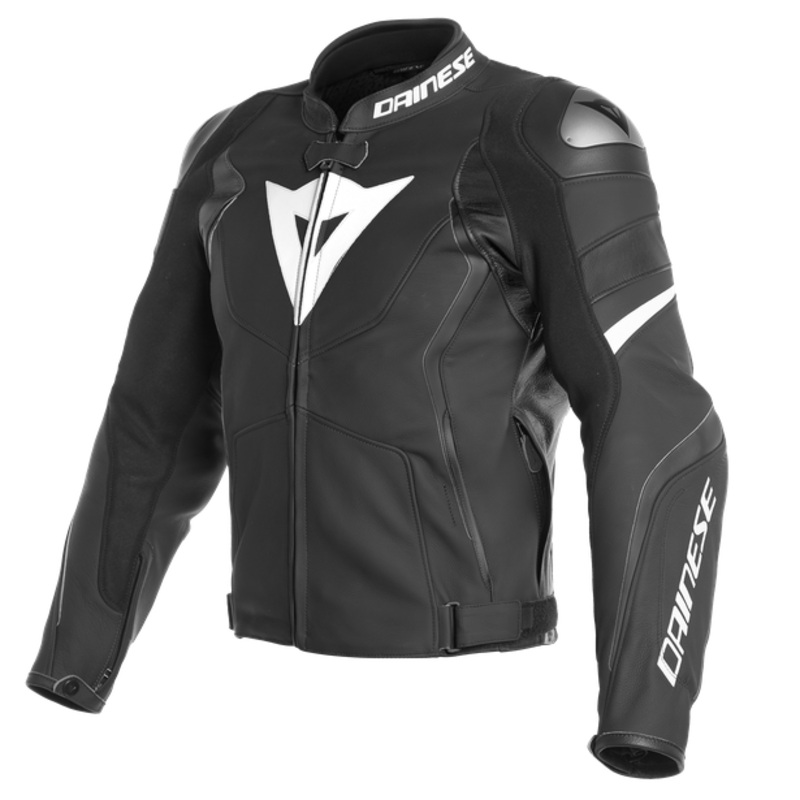 Dainese Avro 4 Leather Jacket -Black-Matt/Black-Matt/White