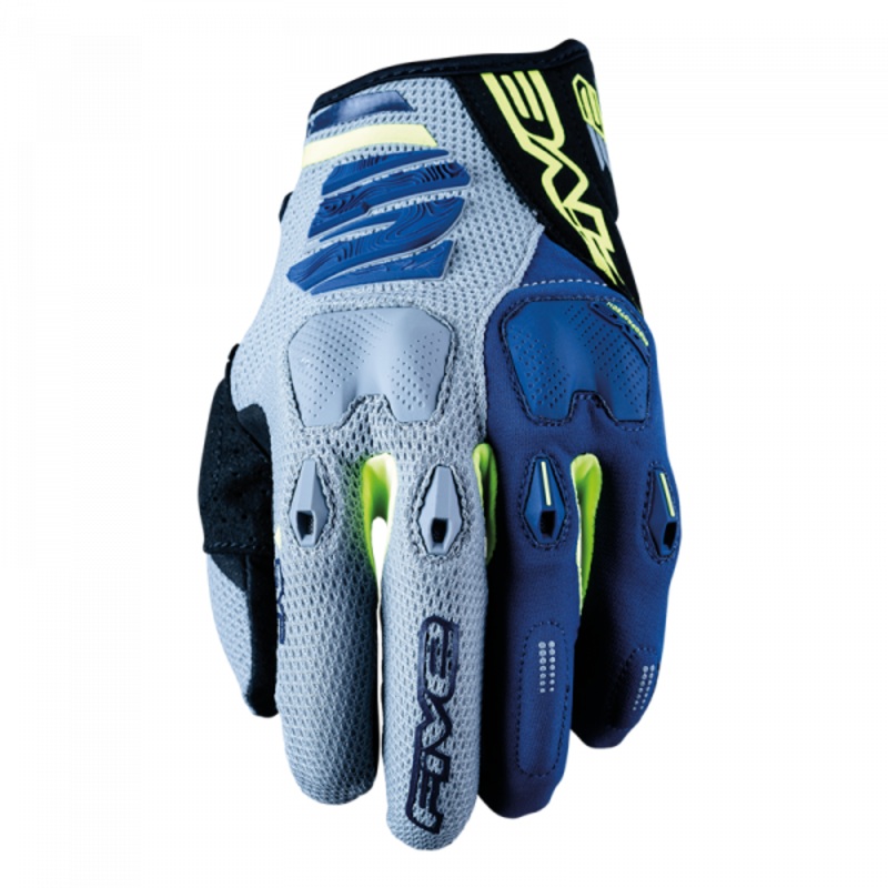 Five E2 Enduro Gloves - Grey/Fluro