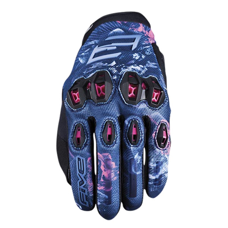Five Stunt Evo 2 Woman Waterproof Gloves - Flowers Pink
