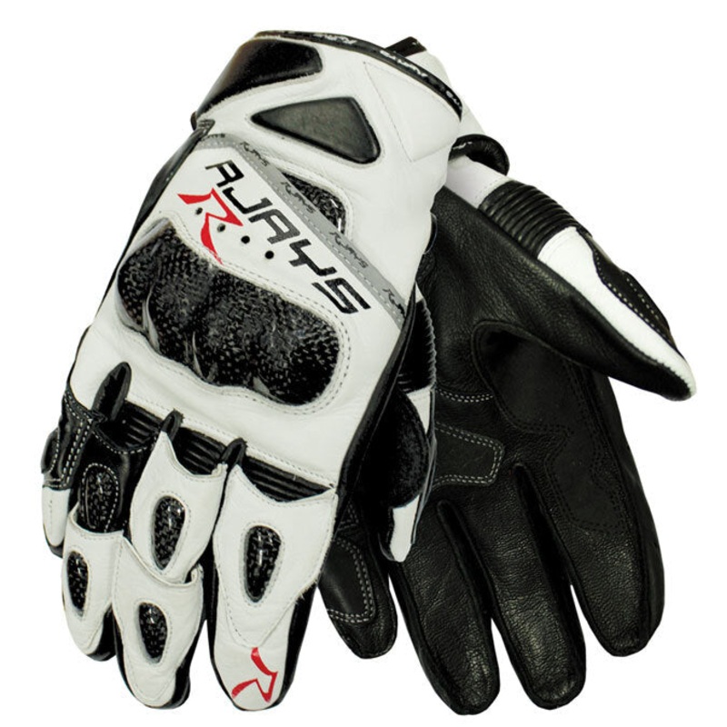 Rjays Short Cobra 2 Carbon Gloves - White/Black