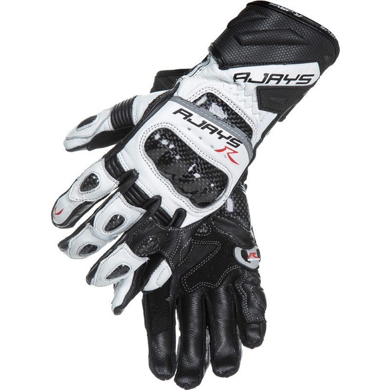 Rjays Women's Long Cobra 2 Carbon Gloves - White/Black