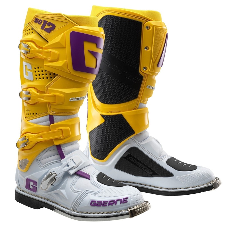 Gaerne SG-12 Boots - White/Gold/Purple