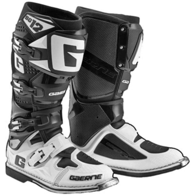 Gaerne SG-12 Motorcycle Riding Boots - Black/White