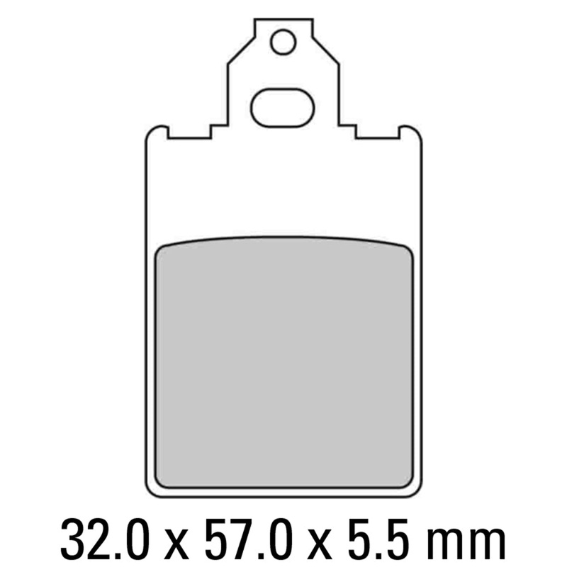 FERODO Brake Disc Pad Set - FDB697 S Scooter Compound - Non Sinter for Road
