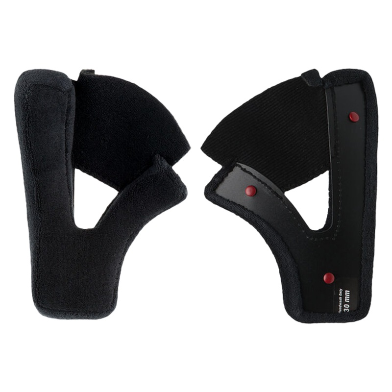 Bell Replacement Moto 3 Cheek Pad Set Cloth - Black - 40mm