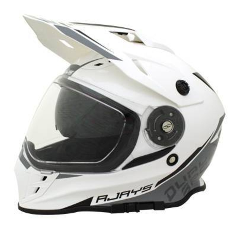 Rjays Dakar II Helmet - Gloss White/Gray