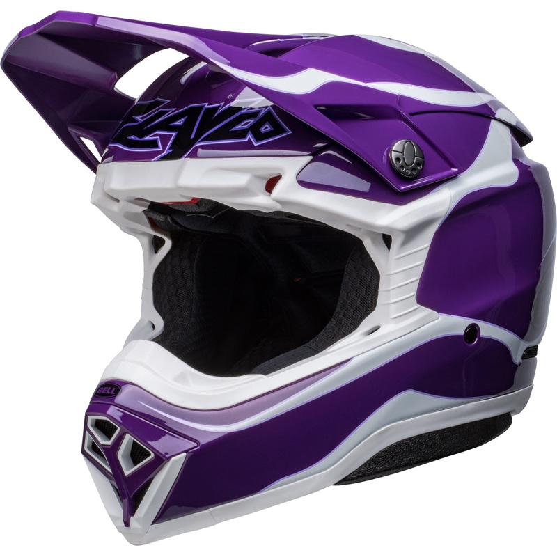 Bell Moto-10 Spherical Helmet - Slayco Le Purple/White