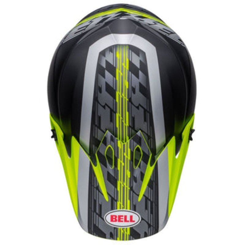 Bell Mx-9 Mips Peak - Offset Matt Black/Hi-Viz Yellow