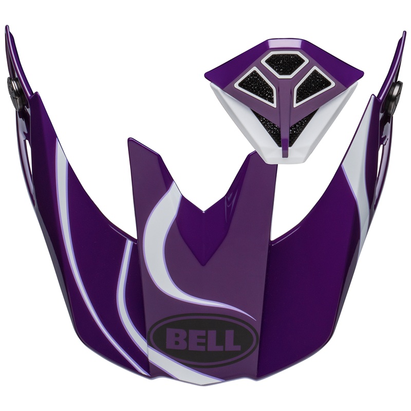 Bell Replacement Moto-10 Peak and Mouthpiece Kit - Slayco Purple/White