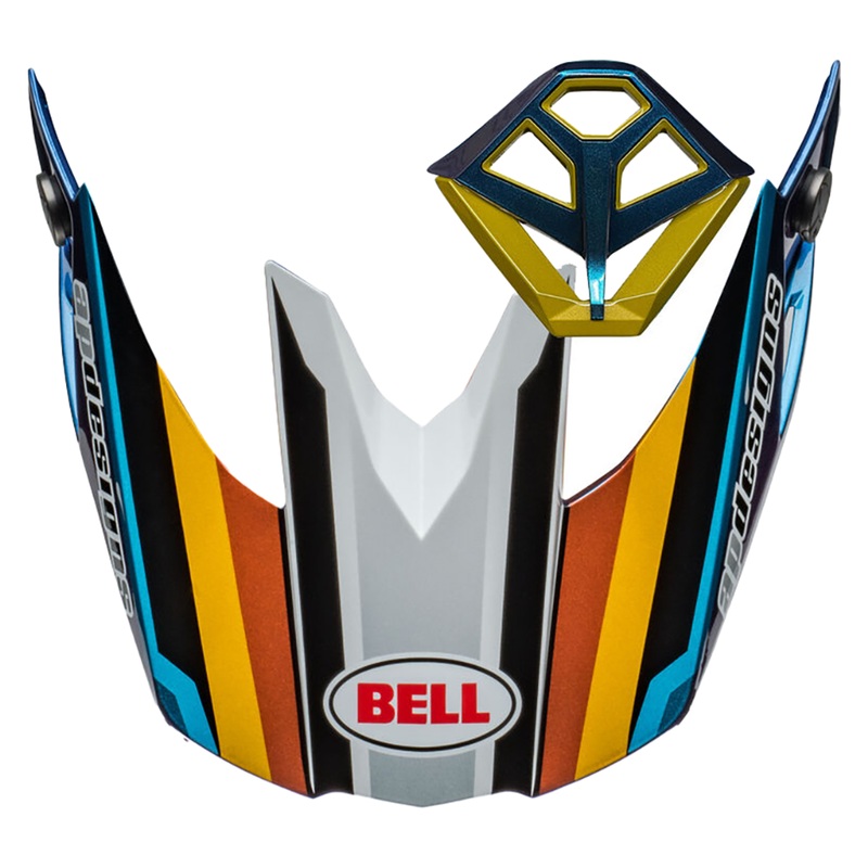 Bell Replacement Moto-10 Peak and Mouthpiece - Tomac 24 White/Gold