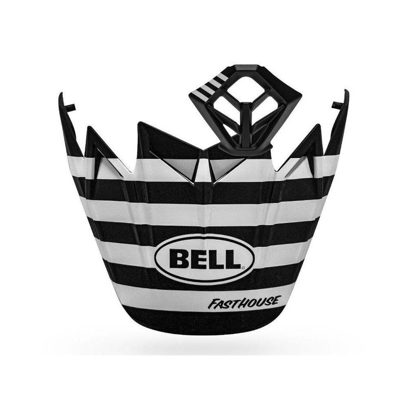 Bell Moto-9 Visor/Mouthpiece Kit - Fasthouse Matte White/Black