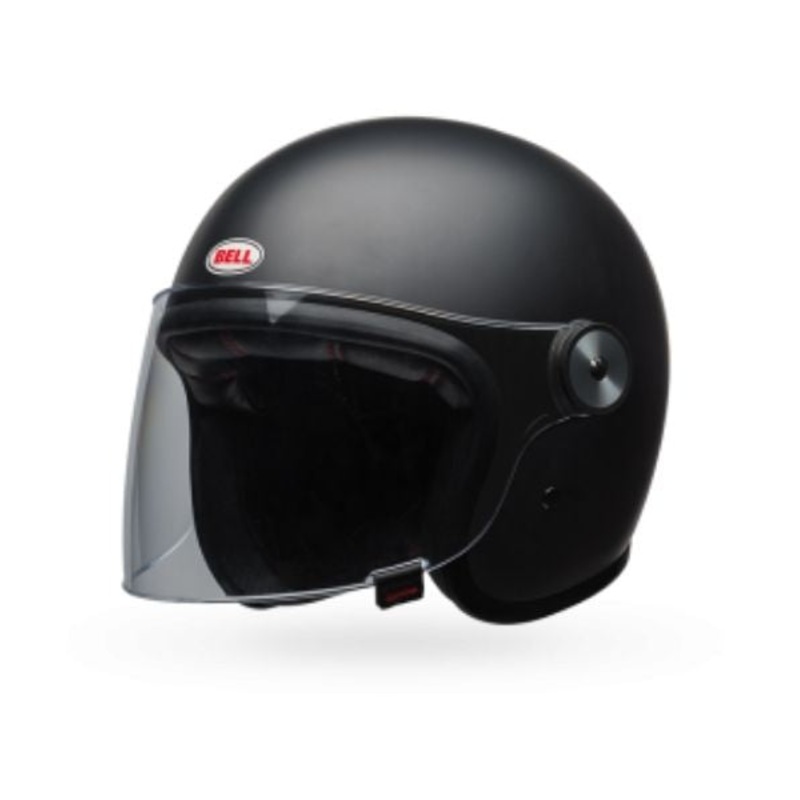 Bell RIOT Open Face Motorcycle Helmet - Solid Matte Black