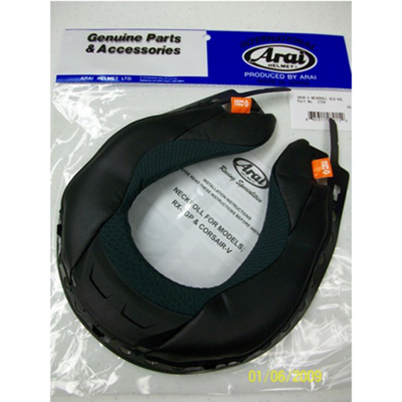 Arai Corsair V Replacement Neck Roll (XL-XXL) - Black