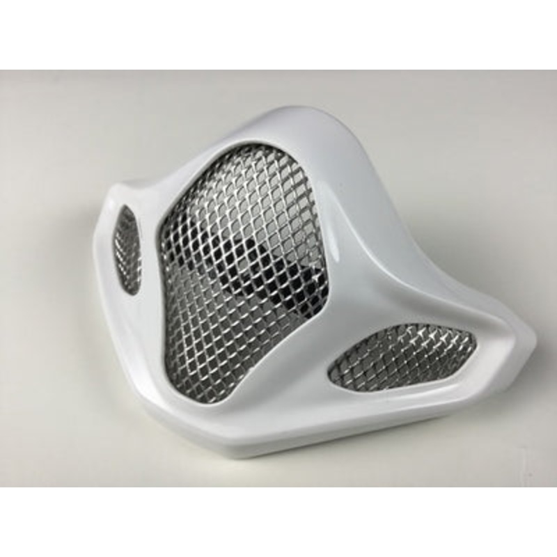 Arai VX-Pro 4 Chinbar EX Vent Cap With Grill - Metallic White