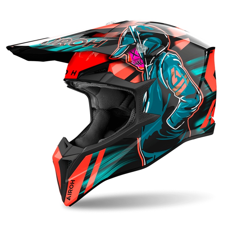 Airoh Wraaap Cyber Helmet - Orange Gloss