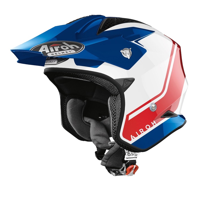 Airoh Trr-S Keen Helmet - Blue/Red Gloss