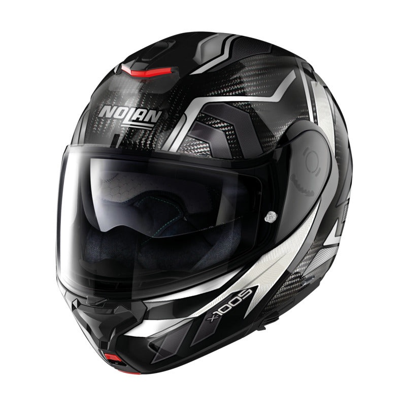 Nolan X-1005 Ultra Carbon Flip Up Sandglass Helmet - Carbon White/Grey