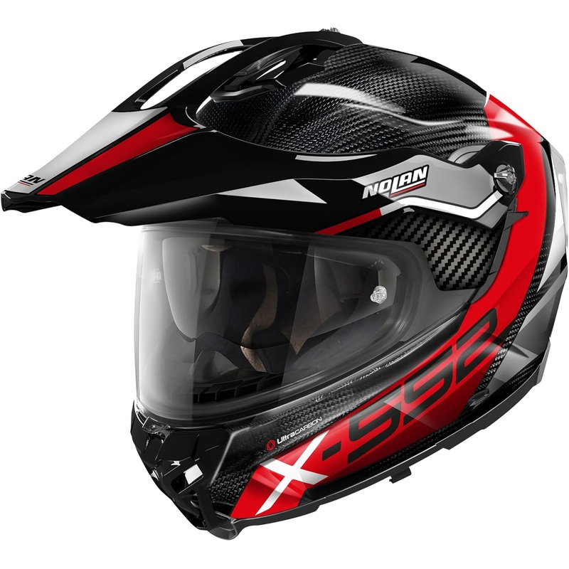 Nolan X-552 Ultra Carbon Adventure Dinamo  Helmet - Carbon/Red/Grey