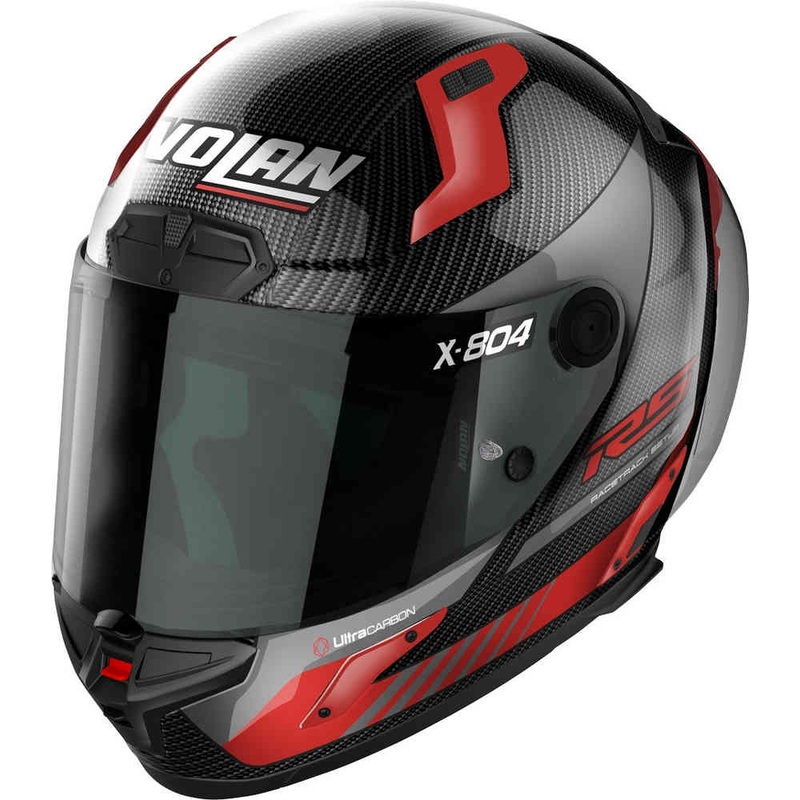 Nolan X-804 RS Full Face Hot Lap Helmet - Carbon Red